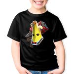 Fashion, accesorii si bijuterii - Copii - Imbracaminte copii - Tricouri copii - Tricou copii Agent Peely Fortnite Primal SMG, negru, XS Copii - Infinity.ro