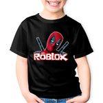 Fashion, accesorii si bijuterii - Copii - Imbracaminte copii - Tricouri copii - Tricou copii Deadpool Roblox Epic Ninja, negru, XS Copii - Infinity.ro