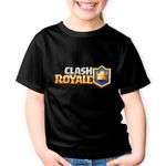 Fashion, accesorii si bijuterii - Copii - Imbracaminte copii - Tricouri copii - Tricou copii Clash Royale Clans Logo, negru, XS Copii - Infinity.ro