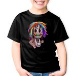 Fashion, accesorii si bijuterii - Copii - Imbracaminte copii - Tricouri copii - Tricou copii 6ix9ine Tekashi69 Rapper, negru, XS Copii - Infinity.ro