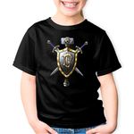 Fashion, accesorii si bijuterii - Copii - Imbracaminte copii - Tricouri copii - Tricou copii World of Warcraft Human Race Crest WoW, negru, XS Copii - Infinity.ro