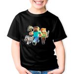 Fashion, accesorii si bijuterii - Copii - Imbracaminte copii - Tricouri copii - Tricou copii Dog Steve Alex Minecraft, negru, XS Copii - Infinity.ro