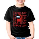 Fashion, accesorii si bijuterii - Copii - Imbracaminte copii - Tricouri copii - Tricou copii Red Impostor Among Us, negru, S Copii - Infinity.ro
