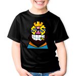 Fashion, accesorii si bijuterii - Copii - Imbracaminte copii - Tricouri copii - Tricou copii King Clash Royale Minecraft, negru, XS Copii - Infinity.ro