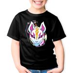 Fashion, accesorii si bijuterii - Copii - Imbracaminte copii - Tricouri copii - Tricou copii Drift Mask Fortnite Magenta Bomb, negru, XS Copii - Infinity.ro