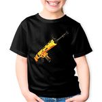 Fashion, accesorii si bijuterii - Copii - Imbracaminte copii - Tricouri copii - Tricou copii Scar Fortnite Gun Battle Royale, negru, S Copii - Infinity.ro