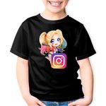 Fashion, accesorii si bijuterii - Copii - Imbracaminte copii - Tricouri copii - Tricou copii Joker Suicide Squad Instagram Gang, negru, XS Copii - Infinity.ro