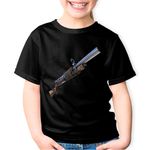 Fashion, accesorii si bijuterii - Copii - Imbracaminte copii - Tricouri copii - Tricou copii Fortnite Makeshift Shotgun Weapon, negru, S Copii - Infinity.ro
