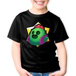 Fashion, accesorii si bijuterii - Copii - Imbracaminte copii - Tricouri copii - Tricou copii Brawl Stars Spike Green, negru, XS Copii - Infinity.ro