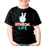 Fashion, accesorii si bijuterii - Copii - Imbracaminte copii - Tricouri copii - Tricou copii Roblox Life Fan Gaming, negru, S Copii - Infinity.ro