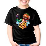 Fashion, accesorii si bijuterii - Copii - Imbracaminte copii - Tricouri copii - Tricou copii Tomato Man Fortnite Brawl Stars, negru, XS Copii - Infinity.ro