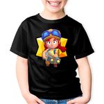 Fashion, accesorii si bijuterii - Copii - Imbracaminte copii - Tricouri copii - Tricou copii BrawlStars Jessie Play, negru, XS Copii - Infinity.ro