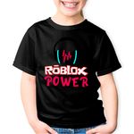 Fashion, accesorii si bijuterii - Copii - Imbracaminte copii - Tricouri copii - Tricou copii Roblox Power Fan Gaming, negru, XS Copii - Infinity.ro