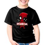 Fashion, accesorii si bijuterii - Copii - Imbracaminte copii - Tricouri copii - Tricou copii Deadpool Roblox Baby Ninja Karate, negru, XS Copii - Infinity.ro