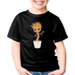 Fashion, accesorii si bijuterii - Copii - Imbracaminte copii - Tricouri copii - Tricou copii Baby Groot Dragobete Valentines Day Bebe, negru, XS Copii - Infinity.ro