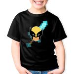 Fashion, accesorii si bijuterii - Copii - Imbracaminte copii - Tricouri copii - Tricou copii Wolverine Minecraft Diamond Sword, negru, S Copii - Infinity.ro