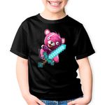 Fashion, accesorii si bijuterii - Copii - Imbracaminte copii - Tricouri copii - Tricou copii Cuddle Team Leader Fortnite Minecraft, negru, XS Copii - Infinity.ro