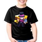 Fashion, accesorii si bijuterii - Copii - Imbracaminte copii - Tricouri copii - Tricou copii Mortis Hat Brawl Stars, negru, XS Copii - Infinity.ro