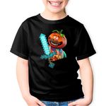 Fashion, accesorii si bijuterii - Copii - Imbracaminte copii - Tricouri copii - Tricou copii Tomato Fortnite Minecraft Diamond Sword, negru, XS Copii - Infinity.ro