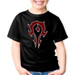 Fashion, accesorii si bijuterii - Copii - Imbracaminte copii - Tricouri copii - Tricou copii World of Warcraft Horde Orc WoW Azeroth, negru, XS Copii - Infinity.ro