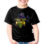 Fashion, accesorii si bijuterii - Copii - Imbracaminte copii - Tricouri copii - Tricou copii Raven Fortnite GTA V Skin, negru, XS Copii - Infinity.ro