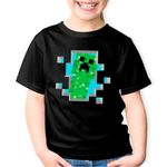 Fashion, accesorii si bijuterii - Copii - Imbracaminte copii - Tricouri copii - Tricou copii Creeper Blue Sky Minecraft, negru, XS Copii - Infinity.ro