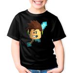 Fashion, accesorii si bijuterii - Copii - Imbracaminte copii - Tricouri copii - Tricou copii Roblox Diamond Sword Minecraft, negru, S Copii - Infinity.ro