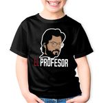 Fashion, accesorii si bijuterii - Copii - Imbracaminte copii - Tricouri copii - Tricou copii EL Profesor La Casa de Papel Rebel, negru, XS Copii - Infinity.ro