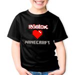 Fashion, accesorii si bijuterii - Copii - Imbracaminte copii - Tricouri copii - Tricou copii Roblox Minecraft Love, negru, XS Copii - Infinity.ro