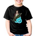 Fashion, accesorii si bijuterii - Copii - Imbracaminte copii - Tricouri copii - Tricou copii Wolverine Logan Fortnite VBucks Epic Gun, negru, XS Copii - Infinity.ro
