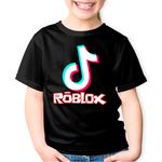 Fashion, accesorii si bijuterii - Copii - Imbracaminte copii - Tricouri copii - Tricou copii Roblox Gaming Tiktok, negru, XS Copii - Infinity.ro
