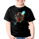 Fashion, accesorii si bijuterii - Copii - Imbracaminte copii - Tricouri copii - Tricou copii Bandit Cowboy Fortnite Minecraft, negru, XS Copii - Infinity.ro