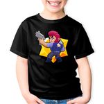 Fashion, accesorii si bijuterii - Copii - Imbracaminte copii - Tricouri copii - Tricou copii Colt Action Brawl Stars, negru, XS Copii - Infinity.ro