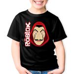 Fashion, accesorii si bijuterii - Copii - Imbracaminte copii - Tricouri copii - Tricou copii Casa de Papel Roblox Creator VIP, negru, XS Copii - Infinity.ro