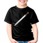 Fashion, accesorii si bijuterii - Copii - Imbracaminte copii - Tricouri copii - Tricou copii Age Of Empires Gladius Ancient Rome Sword Dagger Weapon, negru, XS Copii - Infinity.ro
