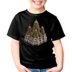 Fashion, accesorii si bijuterii - Copii - Imbracaminte copii - Tricouri copii - Tricou copii Age of Empires Rise of Rajas Prambanan Cladire Asia Templu, negru, XS Copii - Infinity.ro
