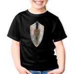 Fashion, accesorii si bijuterii - Copii - Imbracaminte copii - Tricouri copii - Tricou copii Age of Empires Scut Metal Armura Shield, negru, XS Copii - Infinity.ro