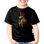 Fashion, accesorii si bijuterii - Copii - Imbracaminte copii - Tricouri copii - Tricou copii Age of Empires Soldat Antic Sparta, negru, XS Copii - Infinity.ro