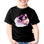Fashion, accesorii si bijuterii - Copii - Imbracaminte copii - Tricouri copii - Tricou copii Ahri League of Legends LoL Nine Tailed Fox, negru, XS Copii - Infinity.ro
