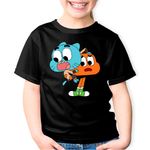 Fashion, accesorii si bijuterii - Copii - Imbracaminte copii - Tricouri copii - Tricou copii Amazing World of Gumball Darwin, negru, XS Copii - Infinity.ro