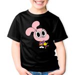Fashion, accesorii si bijuterii - Copii - Imbracaminte copii - Tricouri copii - Tricou copii Anais Watterson Gumball Sora Darwin, negru, XS Copii - Infinity.ro