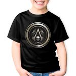Fashion, accesorii si bijuterii - Copii - Imbracaminte copii - Tricouri copii - Tricou copii Assassin's Creed Silver Coin Skull, negru, XS Copii - Infinity.ro