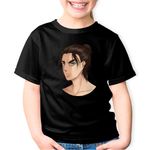 Fashion, accesorii si bijuterii - Copii - Imbracaminte copii - Tricouri copii - Tricou copii Attack on Titan Eren Yeager Anime Fortnite, negru, XS Copii - Infinity.ro