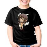 Fashion, accesorii si bijuterii - Copii - Imbracaminte copii - Tricouri copii - Tricou copii Attack on Titan Eren Yeager Devil Manga AOT, negru, XS Copii - Infinity.ro