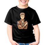 Fashion, accesorii si bijuterii - Copii - Imbracaminte copii - Tricouri copii - Tricou copii Attack on Titan Jean Kirschtein AOT Anime Manga, negru, XS Copii - Infinity.ro