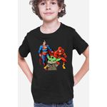 Fashion, accesorii si bijuterii - Copii - Imbracaminte copii - Tricouri copii - Tricou copii Baby Yoda Superman Flash Hero Powers, negru, XS Copii - Infinity.ro