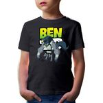 Fashion, accesorii si bijuterii - Copii - Imbracaminte copii - Tricouri copii - Tricou copii Ben10 Wolf Logo Cartoon Alien, negru, XS Copii - Infinity.ro