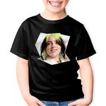 Fashion, accesorii si bijuterii - Copii - Imbracaminte copii - Tricouri copii - Tricou copii Billie Eilish Foto Bad Guy, negru, XS Copii - Infinity.ro