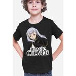 Fashion, accesorii si bijuterii - Copii - Imbracaminte copii - Tricouri copii - Tricou copii Black Clover Noelle Silver Princess Action Pony Tail, negru, XS Copii - Infinity.ro