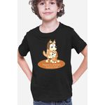 Fashion, accesorii si bijuterii - Copii - Imbracaminte copii - Tricouri copii - Tricou copii Bluey Big Family Members Courage Trust Hug Love, negru, XS Copii - Infinity.ro